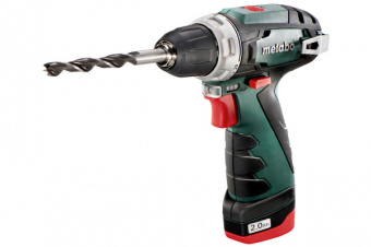Metabo Безударная дрель-шуруповер PowerMaxx BS [600079500] { 10.8В 1х2.0, патрон, сумка, вес 0.8 кг
