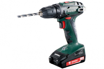 Metabo Безударная дрель-шуруповер BS 18 [602207500] { 18В, 2х1.3 Ач LiIon,патрон 10мм,SC60, вес 1.2