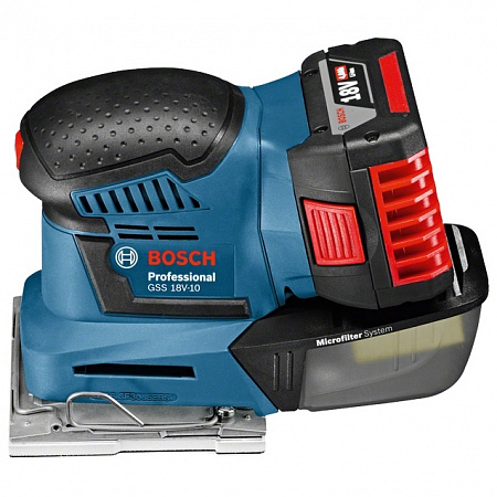 Машинка шлифовальная плоская (вибрационная) BOSCH GSS 18V-10 0.601.9D0.200